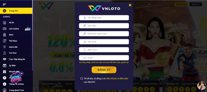Hướng dẫn đăng ký account nhanh chóng trên trang VNLOTO